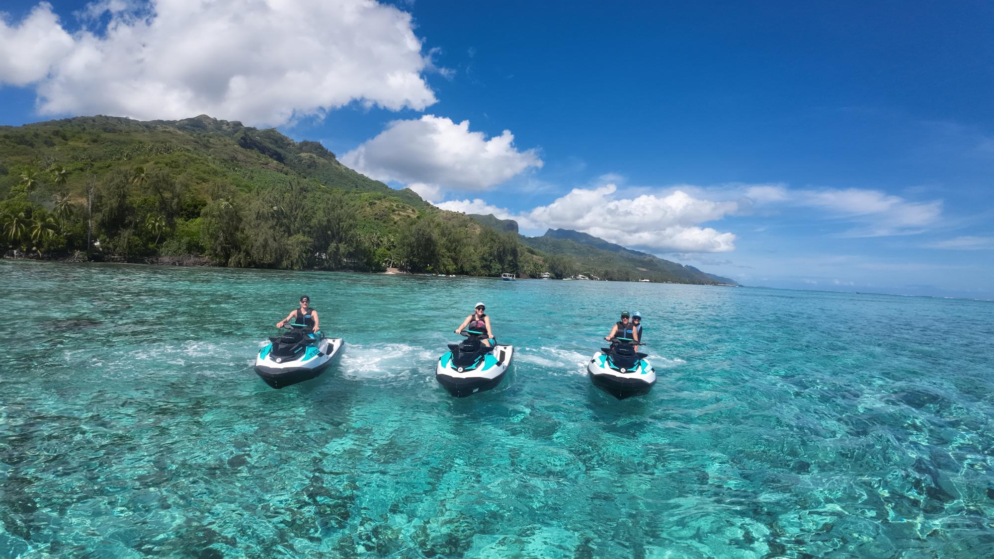 Tour guidé en jet ski sur le lagon de Moorea